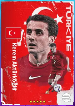 Kerem Aktürkoğlu eFootball 2026 player card, 79 OVR LWF