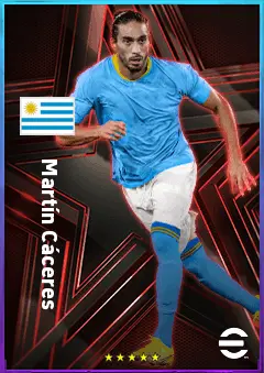 Martín Cáceres eFootball 2026 player card, 75 OVR CB