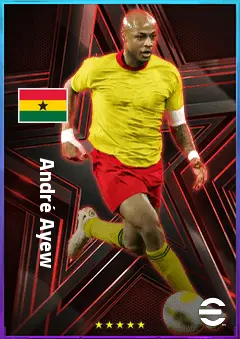 André Ayew eFootball 2026 player card, 76 OVR CF