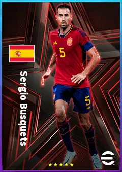 Sergio Busquets eFootball 2026 player card, 83 OVR DMF