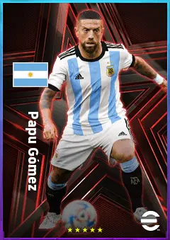 Papu Gómez eFootball 2026 player card, 82 OVR AMF