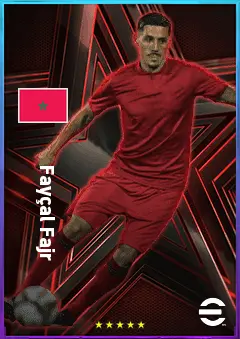 Fayçal Fajr eFootball 2026 player card, 76 OVR CMF