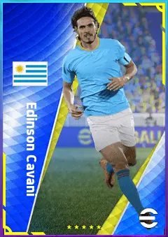 Edinson Cavani eFootball 2026 player card, 82 OVR CF