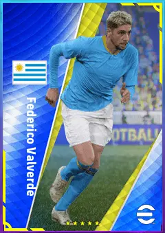 Federico Valverde eFootball 2026 player card, 84 OVR CMF