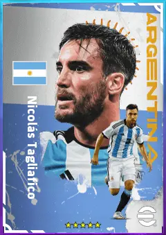 Nicolás Tagliafico eFootball 2026 player card, 81 OVR LB