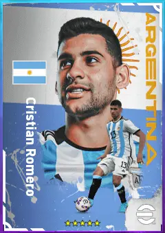 Cristian Romero eFootball 2026 player card, 84 OVR CB