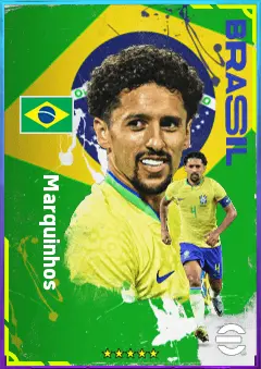 Marquinhos eFootball 2026 player card, 85 OVR CB