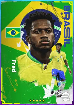 Fred eFootball 2026 player card, 80 OVR CMF