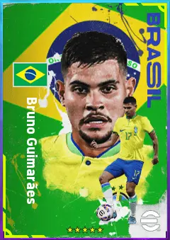 Bruno Guimarães eFootball 2026 player card, 82 OVR CMF