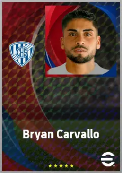 Bryan Carvallo eFootball 2026 player card, 70 OVR AMF