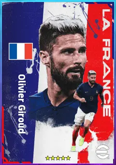 Olivier Giroud eFootball 2026 player card, 81 OVR CF