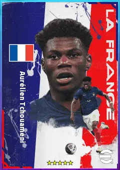 Aurélien Tchouaméni eFootball 2026 player card, 84 OVR CMF
