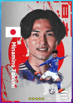Minamino Takumi eFootball 2026 player card, 78 OVR LWF