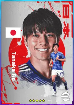 Tanaka Ao eFootball 2026 player card, 76 OVR DMF