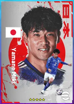 Yamane Miki eFootball 2026 player card, 74 OVR RB