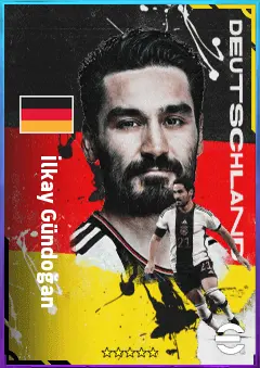 İlkay Gündoğan eFootball 2026 player card, 83 OVR CMF