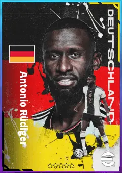 Antonio Rüdiger eFootball 2026 player card, 84 OVR CB