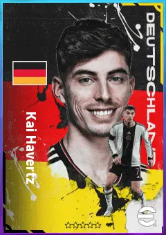 Kai Havertz eFootball 2026 player card, 84 OVR SS