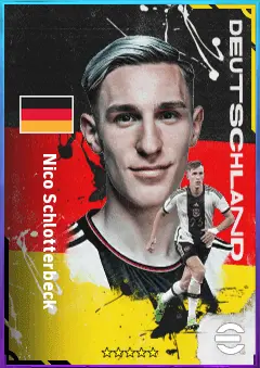 Nico Schlotterbeck eFootball 2026 player card, 82 OVR CB