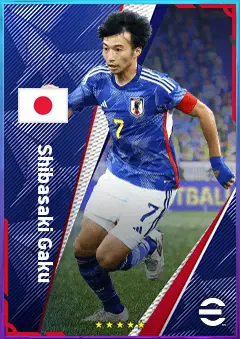 Shibasaki Gaku eFootball 2026 player card, 74 OVR CMF