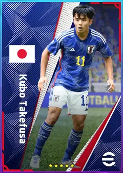 Kubo Takefusa eFootball 2026 player card, 78 OVR RMF