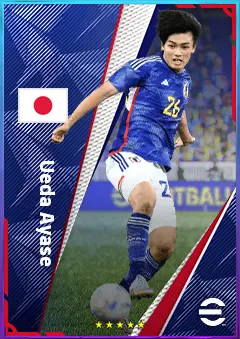 Ueda Ayase eFootball 2026 player card, 74 OVR CF