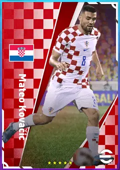 Mateo Kovačić eFootball 2026 player card, 82 OVR CMF