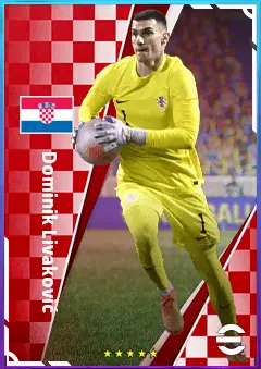 Dominik Livaković eFootball 2026 player card, 80 OVR GK