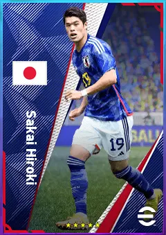 Sakai Hiroki eFootball 2026 player card, 76 OVR RB