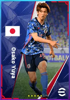 Osako Yuya eFootball 2026 player card, 75 OVR CF