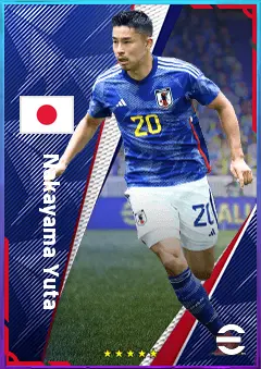 Nakayama Yuta eFootball 2026 player card, 75 OVR CB