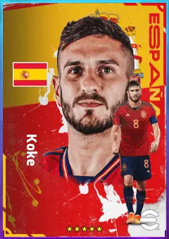 Koke eFootball 2026 player card, 83 OVR CMF