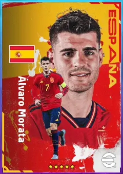 Álvaro Morata eFootball 2026 player card, 82 OVR CF