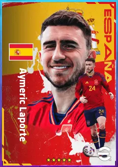 Aymeric Laporte eFootball 2026 player card, 83 OVR CB