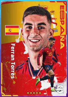 Ferran Torres eFootball 2026 player card, 83 OVR LWF