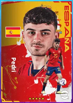 Pedri eFootball 2026 player card, 85 OVR CMF