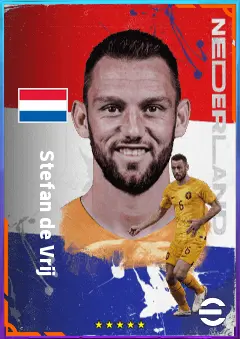 Stefan de Vrij eFootball 2026 player card, 83 OVR CB