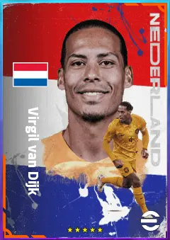 Virgil van Dijk eFootball 2026 player card, 86 OVR CB