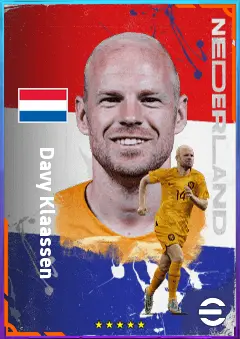 Davy Klaassen eFootball 2026 player card, 78 OVR CMF