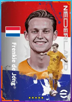 Frenkie de Jong eFootball 2026 player card, 85 OVR CMF