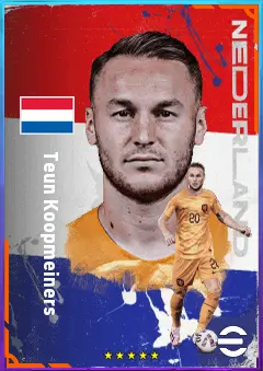 Teun Koopmeiners eFootball 2026 player card, 81 OVR DMF