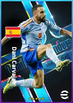 Dani Carvajal eFootball 2026 player card, 82 OVR RB