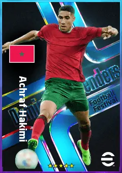 Achraf Hakimi eFootball 2026 player card, 83 OVR RB