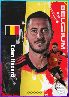 Eden Hazard eFootball 2026 player card, 81 OVR LWF