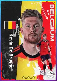 Kevin De Bruyne eFootball 2026 player card, 87 OVR AMF