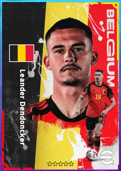 Leander Dendoncker eFootball 2026 player card, 81 OVR CMF