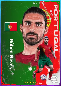 Rúben Neves eFootball 2026 player card, 83 OVR CMF
