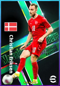 Christian Eriksen eFootball 2026 player card, 81 OVR AMF