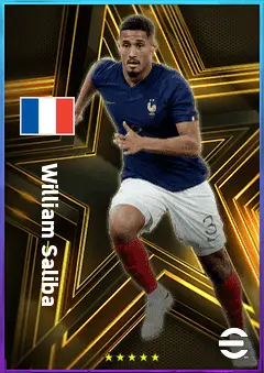 William Saliba eFootball 2026 player card, 82 OVR CB