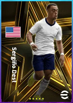 Sergiño Dest eFootball 2026 player card, 81 OVR RB